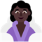 Woman in Steamy Room- Dark Skin Tone emoji on Microsoft
